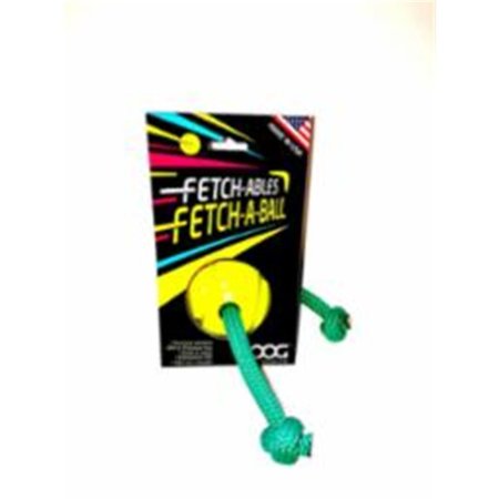 DOOG USA FBR03 Yellow Fetchable Ball & Rope D7U-FBR03